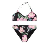 Triangel-Bikini ROXY "Shadow Floral Brasic", Mädchen, Gr. 14(155-164cm), Cup B, schwarz, Obermaterial: 18% Elasthan, 82% Microfaser;, Bikini-Sets Triangel-Bikini (94000710-14)