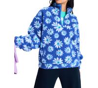 Roxy Jive Talking Bonded - Half-Zip Polar Fleece for Women - Fleece mit Reißverschlusskragen - Frauen - S - Blau.