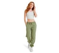 Jogger Pants ROXY "Surf Stoked Brushed", Damen, Gr. L, grün (oil grün), 60% Baumwolle, 40% Polyester, Hosen (96397533-L) oil grün