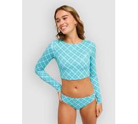 Roxy The Beach Babe Ls Crop Langarm Lycra katydid as if plaid Damen Gr. L