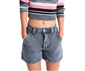Roxy - Urban-Shorts aus Bio-Baumwolle - Damen / Frauen - Island Hopper High Lava Demim Short Lava - Island Hopper High Lava Demim Short Grau 30 US