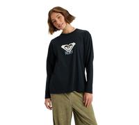 Langarmshirt ROXY "Hangloose Art", Damen, Gr. M, grau (anthrazit), 100% Baumwolle, Langarm, Shirts (12583317-M) anthrazit