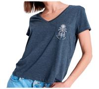 Roxy - Women's Laguna Green V Neck - T-Shirt, Gr. XL, blau (Anthracite)