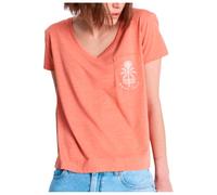 Roxy - Women's Laguna Green V Neck - T-Shirt, Gr. XS, rot (ApricotBrandy)