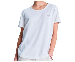 Roxy - Women's Oceanwave Regular Emby - T-Shirt, Gr. M, weiß (Egret)
