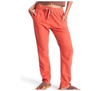 Roxy - Women's On The Seashore Linen Cargo Trousers - Freizeithose, Gr. M, rot (ApricotBrandy)