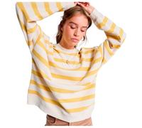 Roxy - Women's Strictly Stripes Oversized - Pullover, Gr. L, beige (OchreStrictlyStripe)