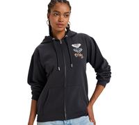 Roxy SURF STOKED ZIPPED BRUSHED Damensweatshirt, schwarz, größe M