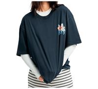 Roxy - Women's Talloversize Washed - T-Shirt, Gr. XXL, blau (Anthracite)