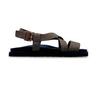 Sandale ROXY "Zaho Crossed", Damen, Gr. 7(37), oil grün, Obermaterial:Obermaterial: 95% synthetisches PU/5% Metall, Futter: 100% synthetisches PU, Laufsohle: 100% EVA;, Schuhe Sandale (41550934-7) oil