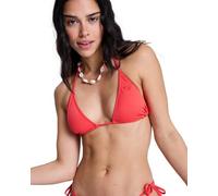 Triangel-Bikini-Top ROXY "Solid Essentials Tiki Tri", Damen, Gr. M, Cup B, hibiscus, Obermaterial: 85% Microfaser, 15% Elasthan;, Bikini-Oberteile (98529564-M) hibiscus