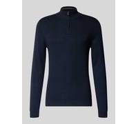 ROY ROBSON Slim Fit Strickpullover aus Baumwoll-Mix mit Viskose-Anteil in Marine, Größe S