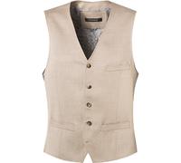 ROY ROBSON Weste Herren Slim Fit V-Ausschnitt Schurwoll-Stretch beige, 44