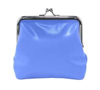 Royal Blue Solid Color Pure Plain Women Men Leather Coin Purses Unique Mini Purse Wallet for Women
