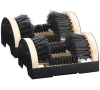 Royal Gardineer Schmutzbürsten Schuhe: 2er-Set Schuhputzer, robuste Rundum-Bürste für Garten- & Arbeitsschuhe (Schuhabstreifer mit Bürste, Stiefelreinigungsbürste, Putzen)