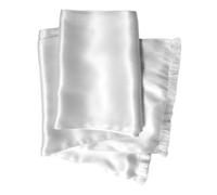 Royal Silk Fliegerschal - Offwhite - weich, schlank, stilvoll - doppellagig - echte Satin-Seide - 100% Seide, Cremeweiß, 8 iinches by 58 inches