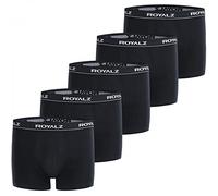ROYALZ Boxershorts 5er Pack Herren Boxer Retro Shorts Unterhosen Set Trunk Unterwäsche klassisch (95% Baumwolle 5% Elasthan), Farbe:Schwarz, Größe:L