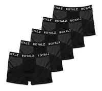 ROYALZ Boxershorts Herren sportliches Design Men 5er Pack Sportiv Männer Unterhosen 5 Set (95% Baumwolle / 5% Elasthan), Größe:S, Farbe:5 Schwarz/Dunkelgrau