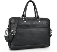 ROYALZ "Charleston Echtleder Aktentasche Herren Umhängetasche Leder groß modern - Business Laptoptasche 14-15.6 Zoll Ledertasche als Henkeltasche Schultertasche;Farbe:Roma Cognac Braun