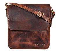 ROYALZ 'Illinois' Herrentasche zum Umhängen klein Leder Umhängetasche Herren Messenger Bag Vintage Ledertasche Schultertasche Handtasche Echtleder, Farbe:Roma Cognac Braun