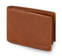 ROYALZ Toledo Echtleder Geldbörse Herren ohne Münzfach - flaches Portemonnaie Leder 10 Kartenfächern & Geschenkbox - Slim Wallet Für Neue Geldscheinserie ausgelegt.;Farbe:Columbia Braun
