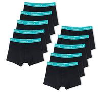 ROYALZ Unterhosen Herren Boxershorts Men 10er Pack klassisch für Sport und Freizeit, 10er Pack (95% Baumwolle / 5% Elasthan), Größe:M, Farbe:10 x Schwarz/Bund - Blau