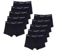 ROYALZ Unterhosen Herren Boxershorts Men 10er Pack klassisch für Sport und Freizeit, 10er Pack (95% Baumwolle / 5% Elasthan), Größe:M, Farbe:10 x Schwarz/Bund - Dunkelblau