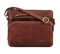 ROYALZ Vintage Leder Handtasche Damen Echtleder 'North Carolina' stilvolle Ledertasche zum Umhängen Schultertasche mit Platz für Smartphone 9.7 Zoll iPad und mehr, Farbe:Roma Cognac Braun