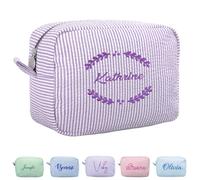 Roycraft Personalisierte Make-up-Tasche, Reise-Kosmetiktaschen fur Frauen, Geschenke, Make-up-Organizer, tragbarer Kulturbeutel fur Madchen, Name