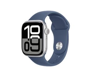 RP// Apple Watch S10 Aluminium 42mm Silber (Sportarmband denim) S/M