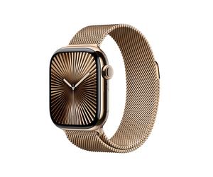RP// Apple Watch S10 Titan Gold Cellular 46mm (Milanaise Armband gold) M/L