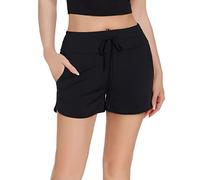 RPAEOY Badehose Damen Bikinihose Shorts mit Kordelzug Komfort Bund Bikini Shorts Seitentaschen Bademode Boardshorts Schwimmshorts Triangle Badeshorts Wasserdicht Schnelltrocknend Swimwear