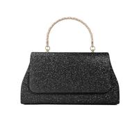 RPAEOY Damen Clutch Elegante Klassische Umschlagtasche Handtasche Glitzer Tasche Geldbörse Umhängetasche Portemonnaie Tasche für Hochzeit Abendparty Tanzparty Schwarz