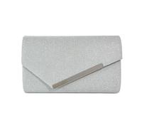 RPAEOY Clutch Damen Glitzer Pailletten Umschlagstil Abendtasche Goldrandstreifen Abnehmbarer Kettentasche Hochzeit Freizeit Date Hochzeit Cocktail Party Tanz Party Geburtstagsfeier Geschenk (Silber)