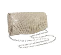 RPAEOY Clutch Damen Plissiert Abendtasche Abnehmbarer Kettentasche Modische Handtasche Hochzeit Freizeit Date Hochzeit Cocktail Party Tanz Party Geburtstagsfeier Geschenk (Champagne)