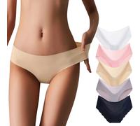 Rpporm 5er Pack Seamless Slips Damen Nahtlose Unterhosen Sexy Hipster Unterwäsche Bequem Dessous Frauen Invisible Panties Underwear Bikini Mehrpack
