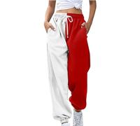 Rpporm Amazon Warehouse Deal, Sport Hosen Damen, Damen Jogginghose Zweifarbige Hose Freizeithose Hohe Taille Sporthose Trainingshose Sweatpants Baggy Sweathose Jogging Weste Damen