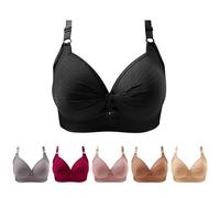 Rpporm BH Damen Ohne Buegel Vollschalen Bequem Guter Halt Große Brüste Wirefree Bra Super Push Up BH Gegen Hängebrust Brüste Klassische BHS Minimizer Bra