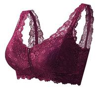 Rpporm BH Damen Ohne Bügel Vorderverschluss Rückenfrei Große Brüste Push Up BH Ohne Bügel Große Größen Funktioneller BH Bralette Gepolstert Bra