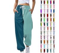 Rpporm Blitzangebote Damen, Damen Hose, Damen Jogginghose Zweifarbige Hose Freizeithose Hohe Taille Sporthose Trainingshose Sweatpants Baggy Sweathose Damen Wanderhose