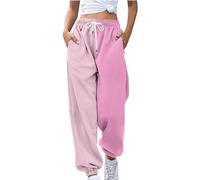 Rpporm Damen Mode Angebote Sale, Baggy Hose, Damen Jogginghose Zweifarbige Hose Freizeithose Hohe Taille Sporthose Trainingshose Sweatpants Baggy Sweathose Grüne Hose Damen