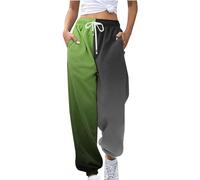 Rpporm Deal des Tages Heute, Baggy Hose Damen, Damen Jogginghose Zweifarbige Hose Freizeithose Hohe Taille Sporthose Trainingshose Sweatpants Baggy Sweathose Damen Sommerhosen