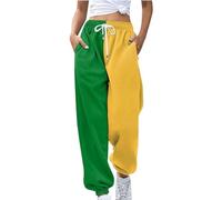 Rpporm Hose Damen Unter 10 Euro, Sporthose Damen Lang, Damen Jogginghose Zweifarbige Hose Freizeithose Hohe Taille Sporthose Trainingshose Sweatpants Baggy Sweathose Jogger Damen