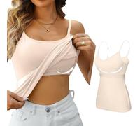 Rpporm Prime Angebote des Tages Heute blitzangebote Unterhemden Damen Baumwolle Spaghettiträger Top Große Größen Basic Tank Top Mit Integriertem BH Verstellbaren Camisole Hemd Trägertop Trägershirt