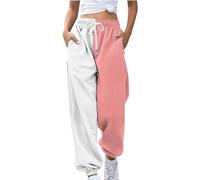 Rpporm Ratenzahlung Bei Amazon, Baggy Jogger, Damen Jogginghose Zweifarbige Hose Freizeithose Hohe Taille Sporthose Trainingshose Sweatpants Baggy Sweathose 7 8 Hosen Damen Sommer