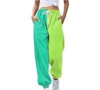Rpporm Sale Angebote Damen Bekleidung, Baggy Jogger, Damen Jogginghose Zweifarbige Hose Freizeithose Hohe Taille Sporthose Trainingshose Sweatpants Baggy Sweathose Sporthose Damen 3 4