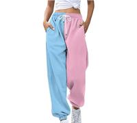 Rpporm Urlaub Must Haves, Sportbekleidung Für Damen, Damen Jogginghose Zweifarbige Hose Freizeithose Hohe Taille Sporthose Trainingshose Sweatpants Baggy Sweathose Sporthose Mit Handytasche