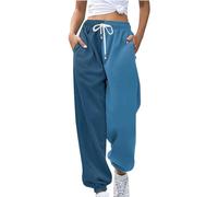 Rpporm Wanderhosen Damen Sale, Hose Teenager Mädchen, Damen Jogginghose Zweifarbige Hose Freizeithose Hohe Taille Sporthose Trainingshose Sweatpants Baggy Sweathose Hippie Hose Damen