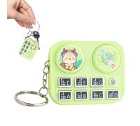 Rrlihjgu Schlüsselanhänger DJ Musik, Schlüsselanhänger DJ Plattenspieler, Mini-Spieler, für Rucksack, Reisen, Büro, Schule, grün, Consulte la descripción