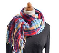 Rrunsv Schal Damen Winter Dreieckschal Loop Schal Scarf Herbst und Winter bunter karierter Schal für Damen Verdickender warmer Fransenschal Der Schal Fürs Leben Schals tücher für Frauen Warme Schal